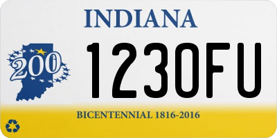 IN license plate 123OFU