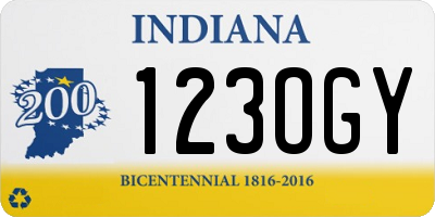 IN license plate 123OGY