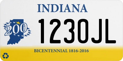 IN license plate 123OJL