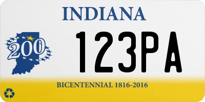 IN license plate 123PA