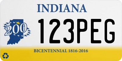 IN license plate 123PEG