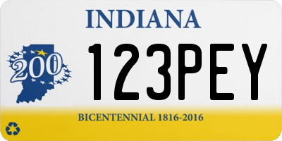 IN license plate 123PEY