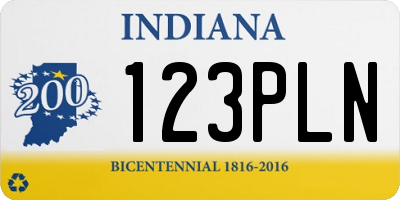 IN license plate 123PLN