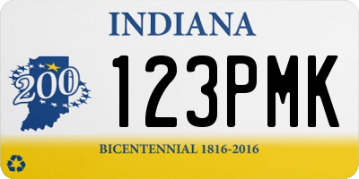 IN license plate 123PMK