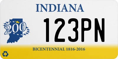 IN license plate 123PN