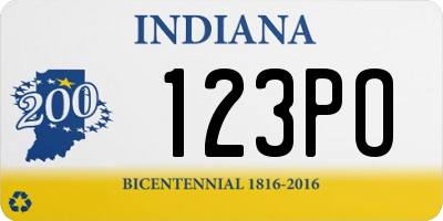 IN license plate 123PO