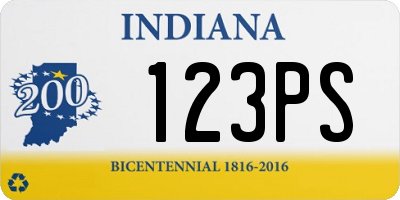 IN license plate 123PS