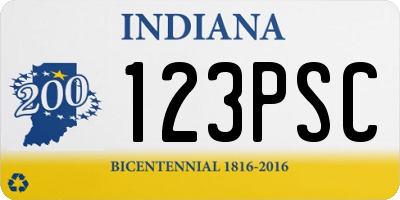 IN license plate 123PSC