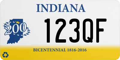 IN license plate 123QF