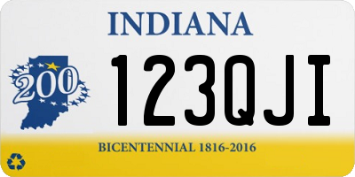 IN license plate 123QJI