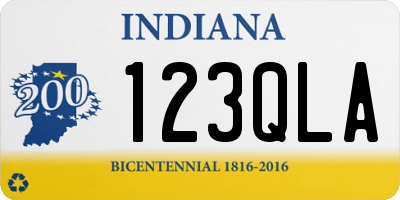 IN license plate 123QLA