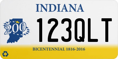 IN license plate 123QLT