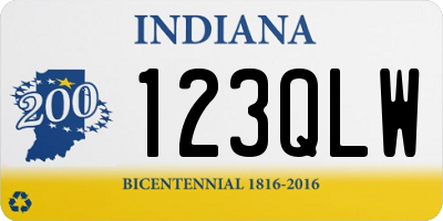 IN license plate 123QLW