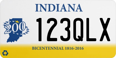 IN license plate 123QLX