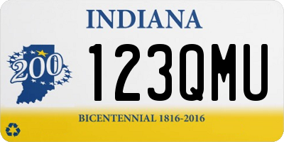 IN license plate 123QMU