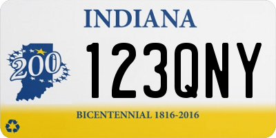 IN license plate 123QNY