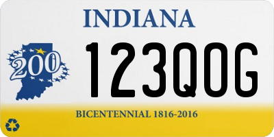IN license plate 123QOG