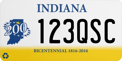 IN license plate 123QSC
