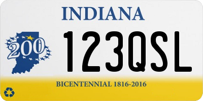 IN license plate 123QSL