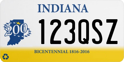 IN license plate 123QSZ