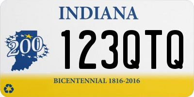 IN license plate 123QTQ