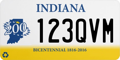 IN license plate 123QVM