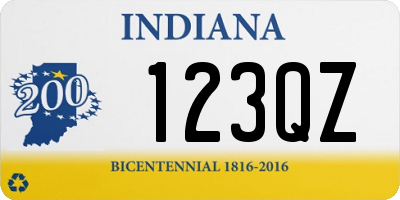 IN license plate 123QZ