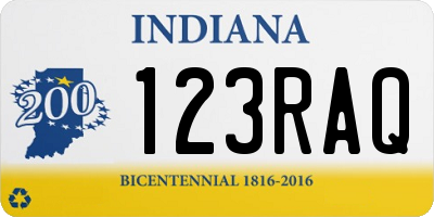 IN license plate 123RAQ
