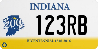 IN license plate 123RB