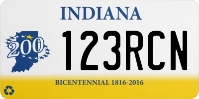 IN license plate 123RCN