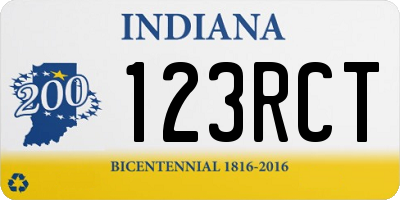 IN license plate 123RCT