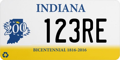 IN license plate 123RE