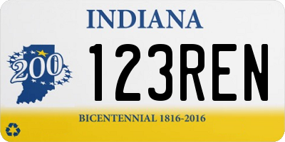 IN license plate 123REN