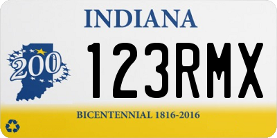 IN license plate 123RMX