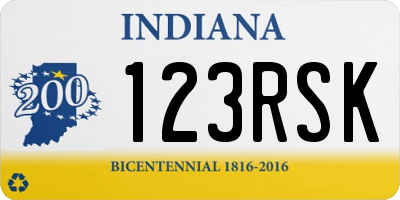 IN license plate 123RSK