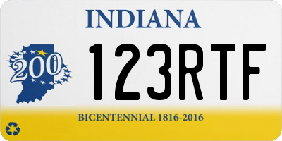 IN license plate 123RTF