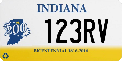 IN license plate 123RV