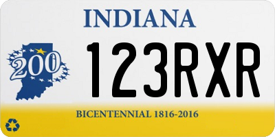 IN license plate 123RXR