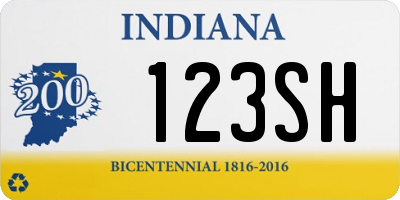 IN license plate 123SH