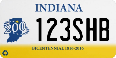 IN license plate 123SHB