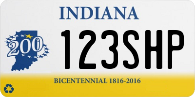 IN license plate 123SHP