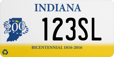 IN license plate 123SL