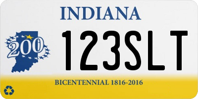 IN license plate 123SLT
