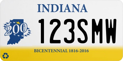 IN license plate 123SMW
