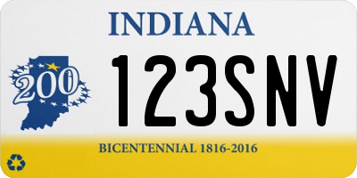 IN license plate 123SNV