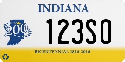 IN license plate 123SO