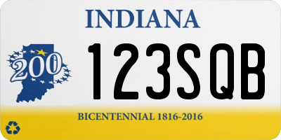 IN license plate 123SQB