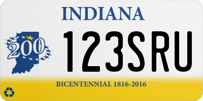IN license plate 123SRU