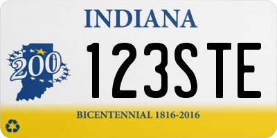 IN license plate 123STE