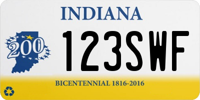 IN license plate 123SWF